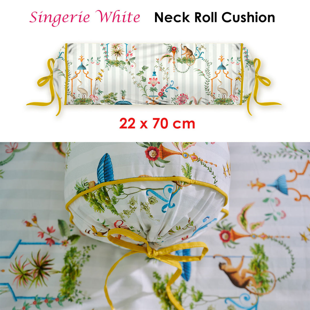 PIP Studio Singerie White Neck Roll Cushion