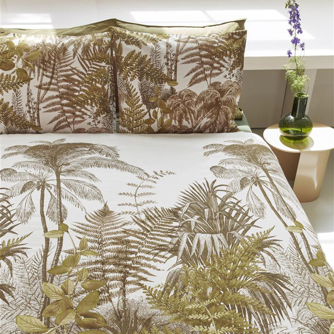 Bedding House Caribe Ochre Cotton Quilt Cover Set Queen