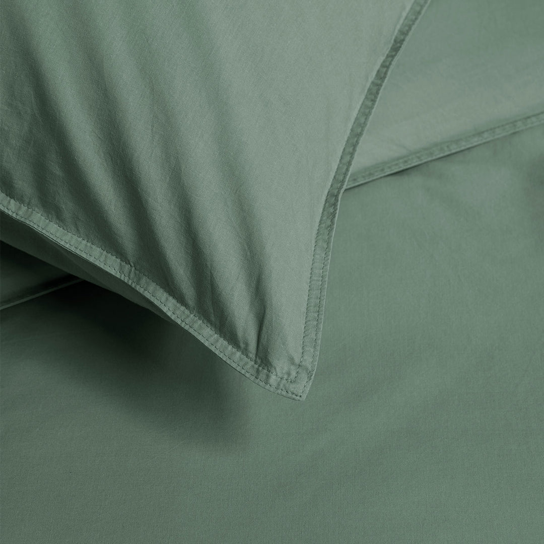 Bedding House Organic Cotton Basic Green Quilt Cover Set King