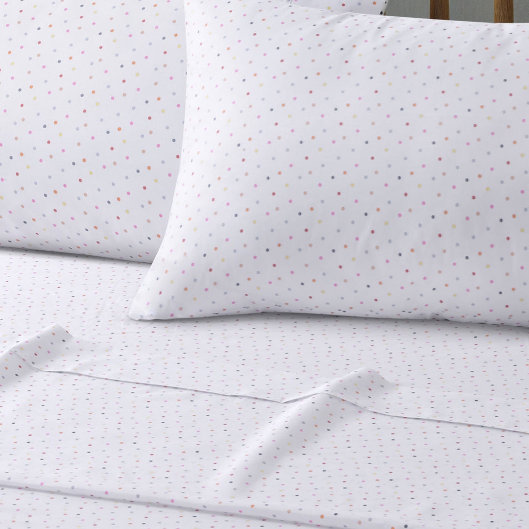 Big Sleep Polka Printed Microfibre Sheet Set Double