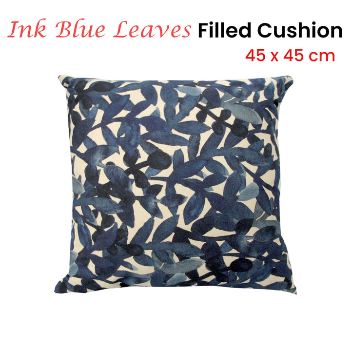 J.Elliot Home Leave Ink Blue Filled Cushion 43 x 43 cm