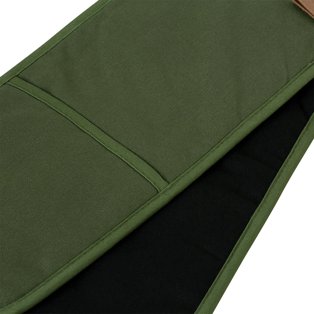 J Elliot Home Selby Cotton Double Oven Mitt Glove 17 x 82 cm Olive & Black