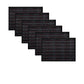 Set of 6 Multi Stitch Bamboo Table Placemats 30 x 45cm Black