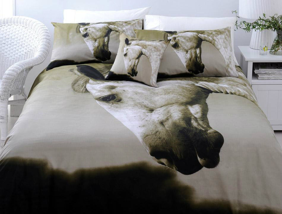 Just Home Dapple Horse Quilt Cover Set KING