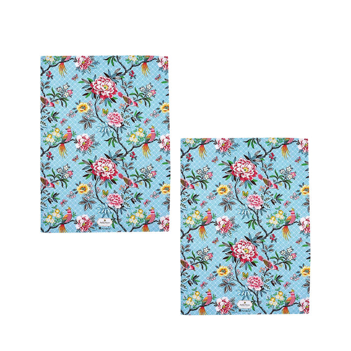 Set of 2 Jardin Peony Cotton Kitchen Tea Towels 50 x 70 cm