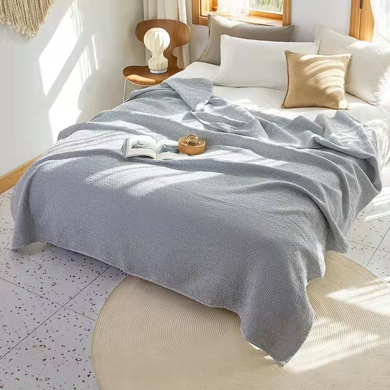 Elegant Classic style Cube Range Blanket Color Space Blue