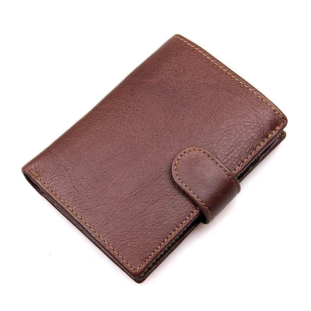 Genuine leather men wallets High-quality Multi card short wallet Men's Cow Leather RFID Card Holder