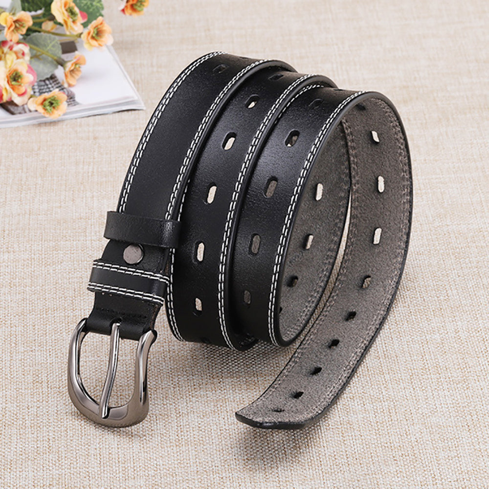 Classic Leather Belts for Women, Joyreap Genuine Leather Womens Belts Alloy Pin Buckle (White)