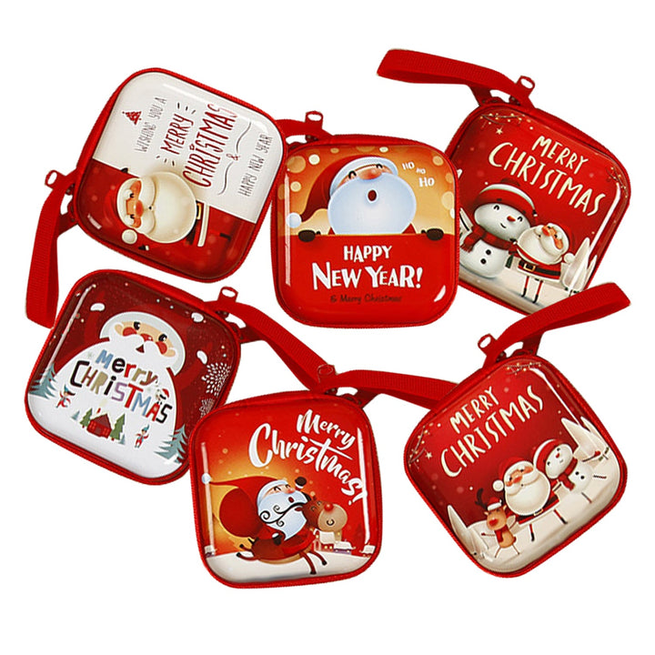 6 Pcs Set Small Gift Cute Cartoon Bags Packaging Box Christmas Coin Purse