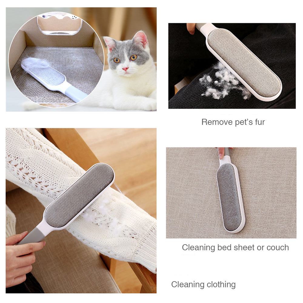 3 in 1 Furs Brusher Pet Hair Lint Remover Brush Self-cleaning Base