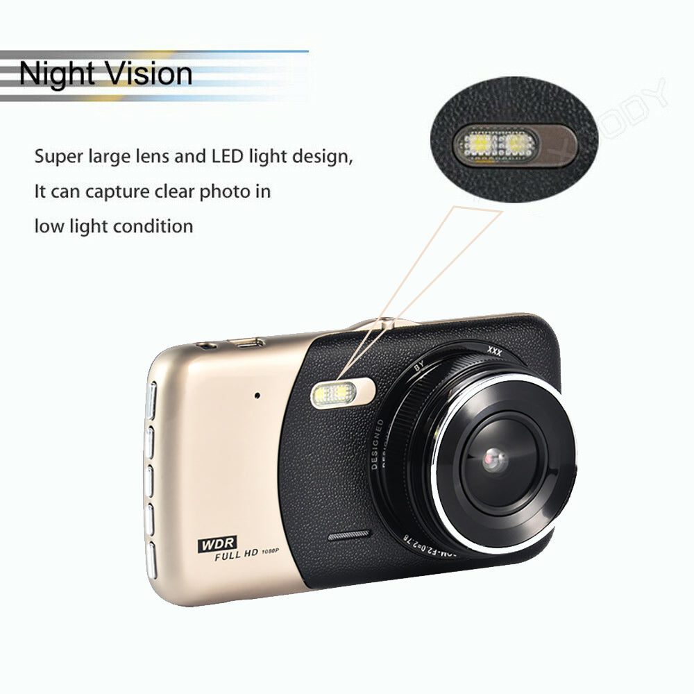 1080P Car Dash Camera Dual Front and Rear Video DVR Recorder Night Vision Kit