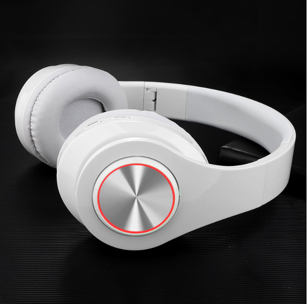 Bluetooth 5.0 Wireless Earphones Foldable Headset Stereo Headphones (White)