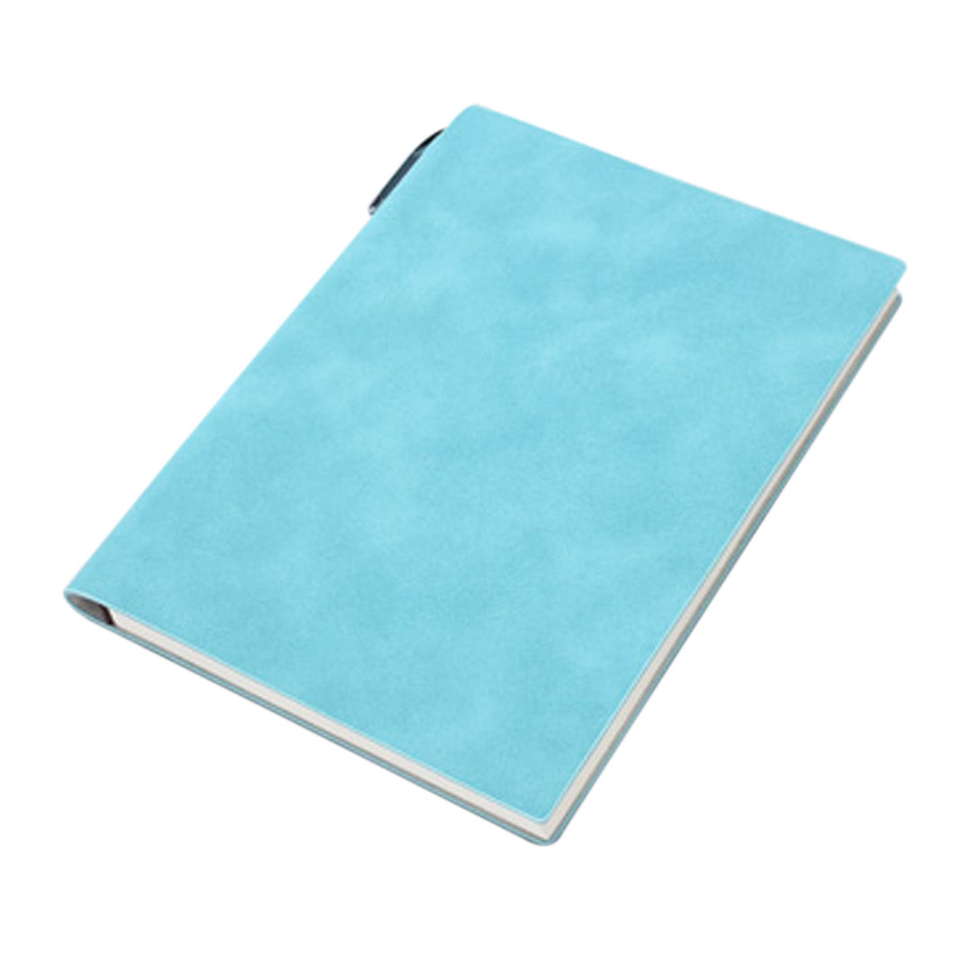 A5 200 Pages Fashion Glued PU Leather Cover Journal Travel Notebook Travellers Diary(Light Blue)