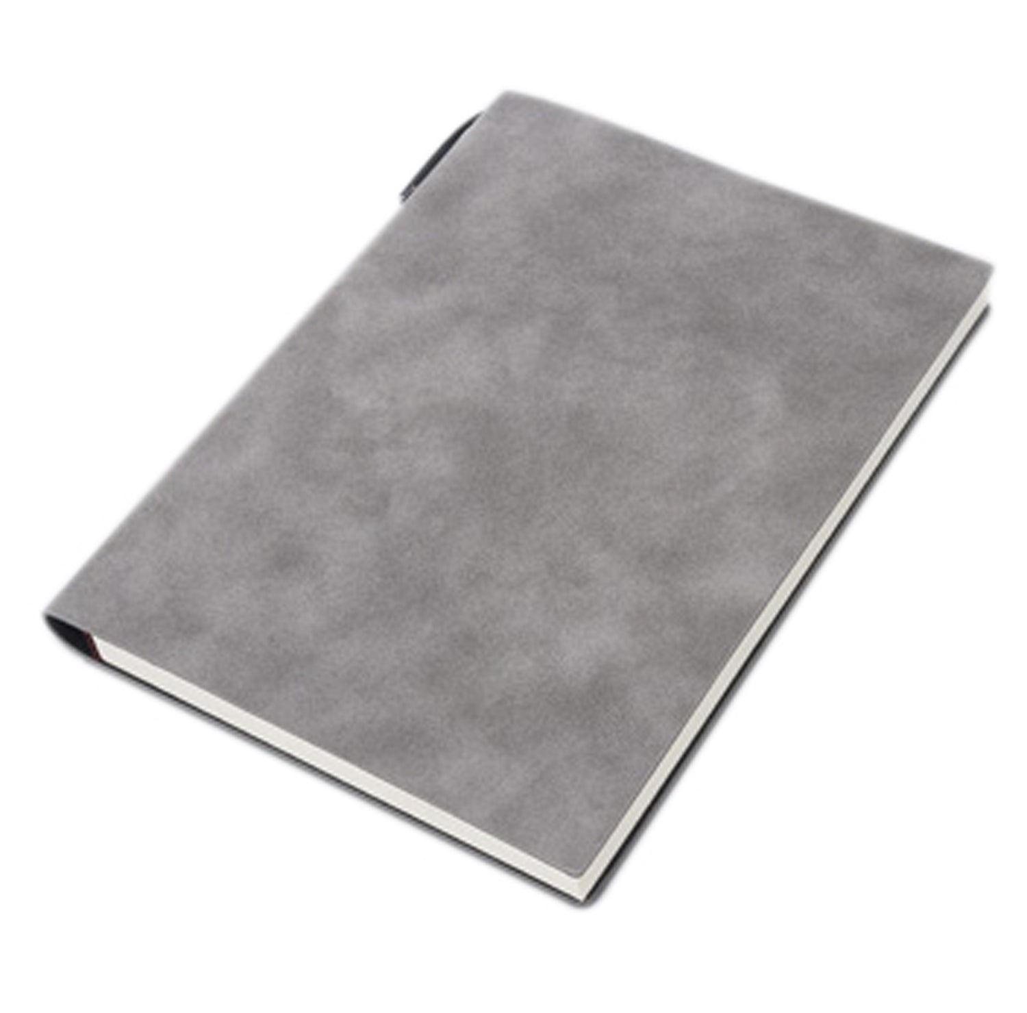 A5 200 Pages Fashion Glued PU Leather Cover Journal Travel Notebook Travellers Diary(Grey)