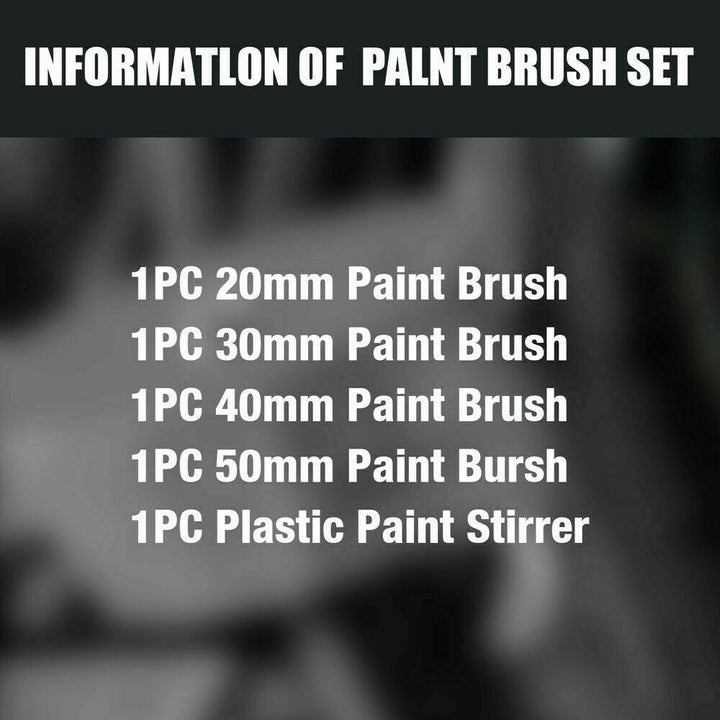 5Pc Paint Brushes Set Artist Acrylic Staining Home Garden Painting Handy Tool