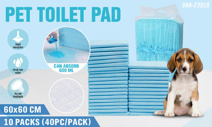 VaKa Pet Training Pad 400 Puppy Pads Toilet Pee Indoor Absorbent 60x60cm Dog