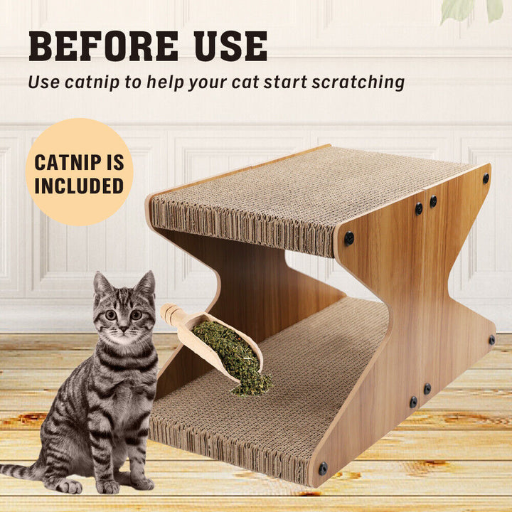 VaKa Cat Scratching Scratcher Board Cat Tree Pad Lounge Toy Corrugated Cardboard