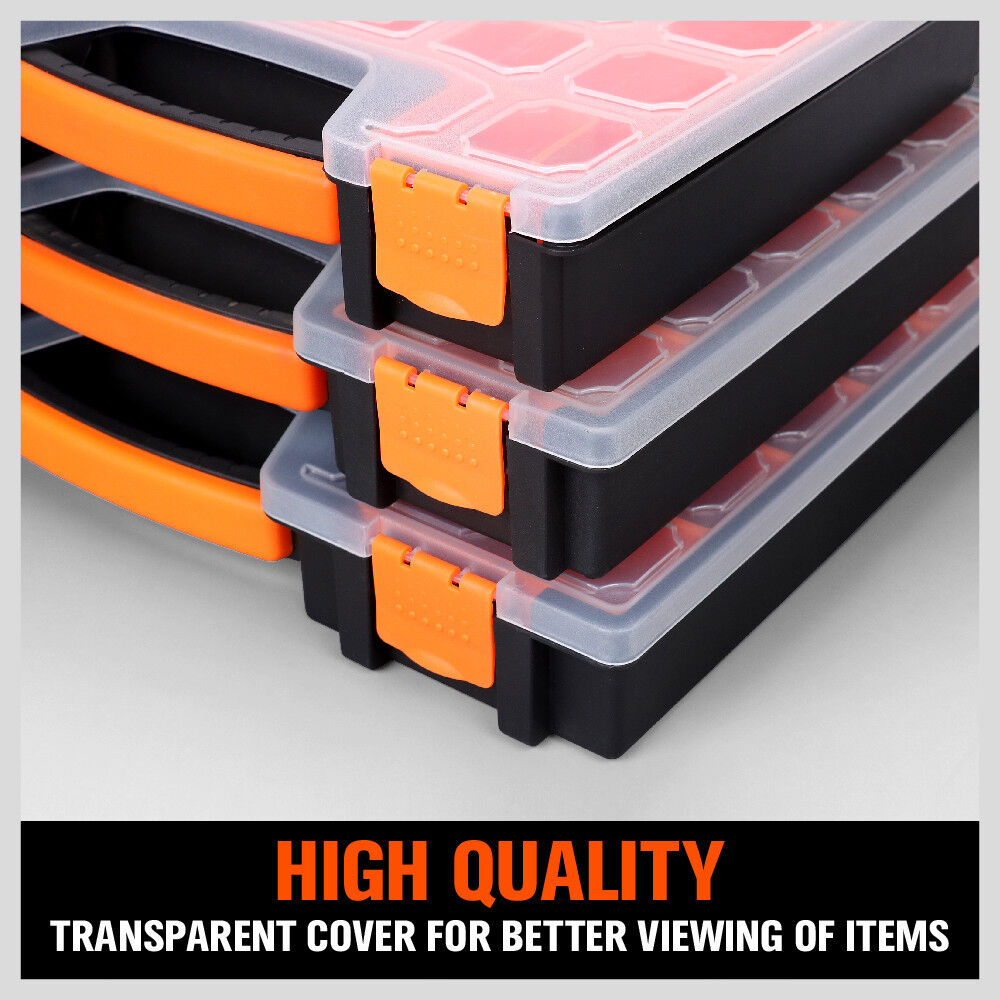 22 Compartments Parts Storage Box Tool Organizer Plastic Bin Carry Case