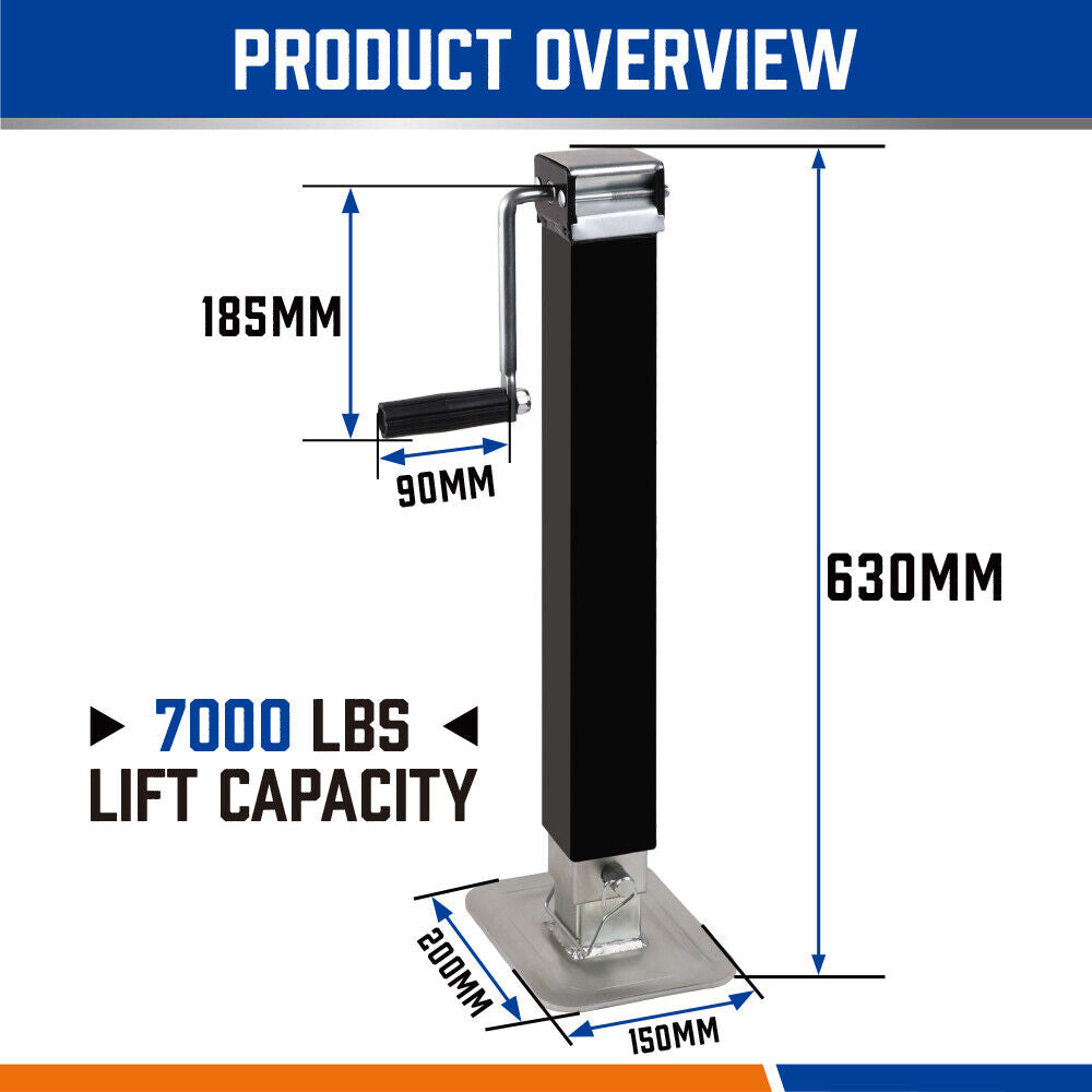 4x Trailer Caravan Canopy Jack Leg Stand Heavy Duty 3175KG 7000lbs Side Handle