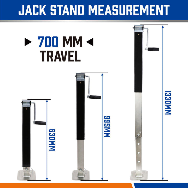 4x Trailer Caravan Canopy Jack Leg Stand Heavy Duty 3175KG 7000lbs Side Handle