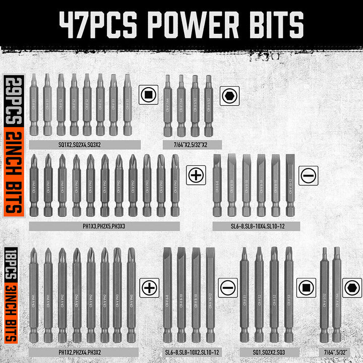 219-Piece Combination Security Bit Set Screw Driver Bit Tamper Proof Torx Box