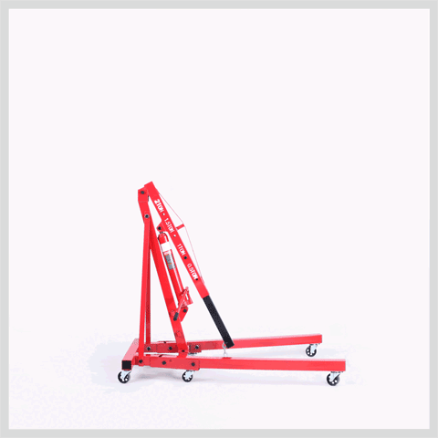 2-Ton Hydraulic Engine Crane Foldable Hoist Stand for Mobile Garage Lifting- Workshop Essential