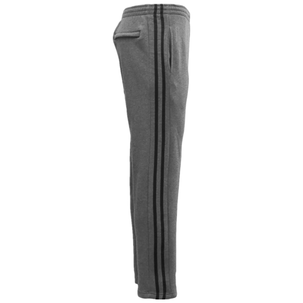 Men's Fleece Casual Sports Track Pants w Zip Pocket Striped Sweat Trousers S-6XL, Dark Grey, 2XL