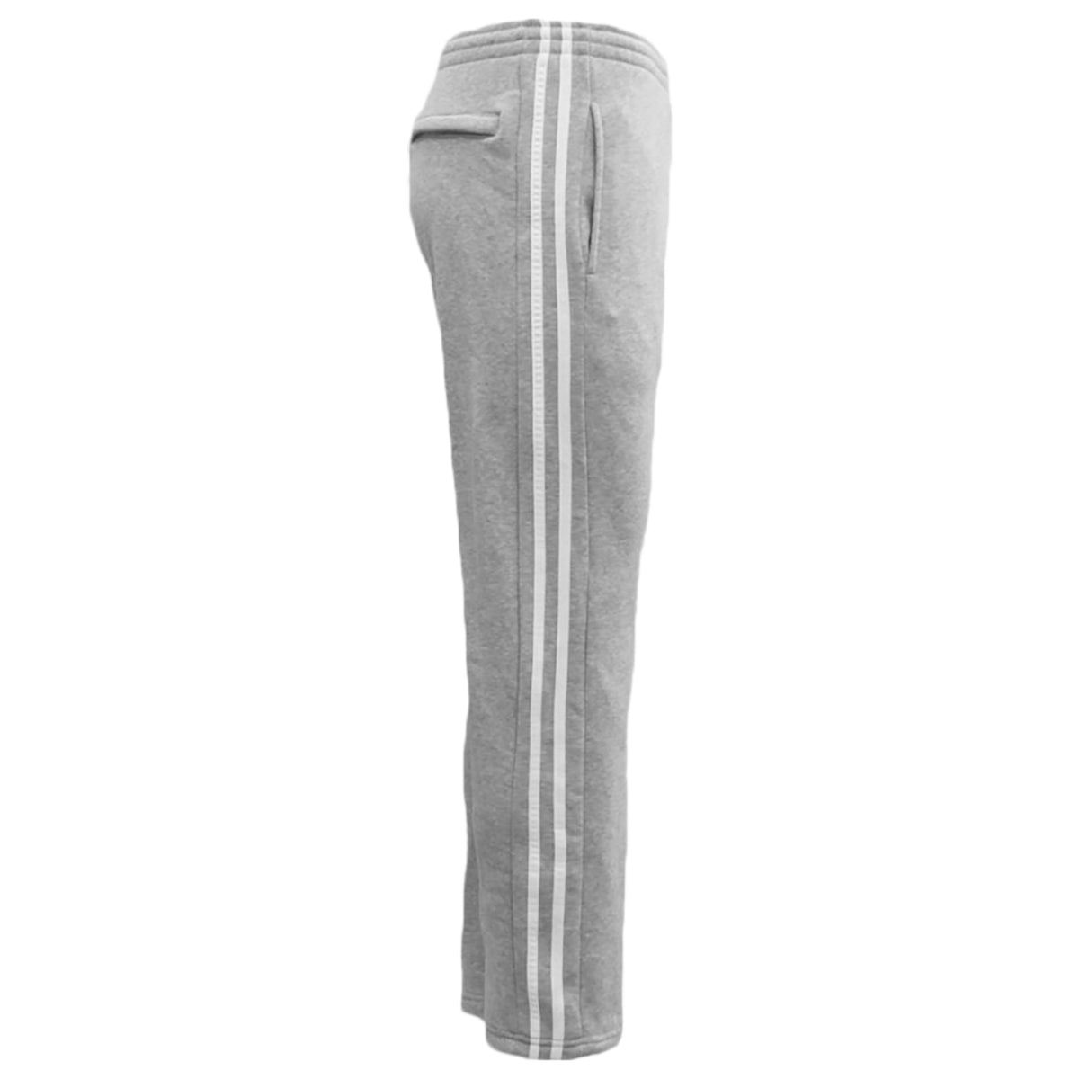 Men's Fleece Casual Sports Track Pants w Zip Pocket Striped Sweat Trousers S-6XL, Light Grey, XL