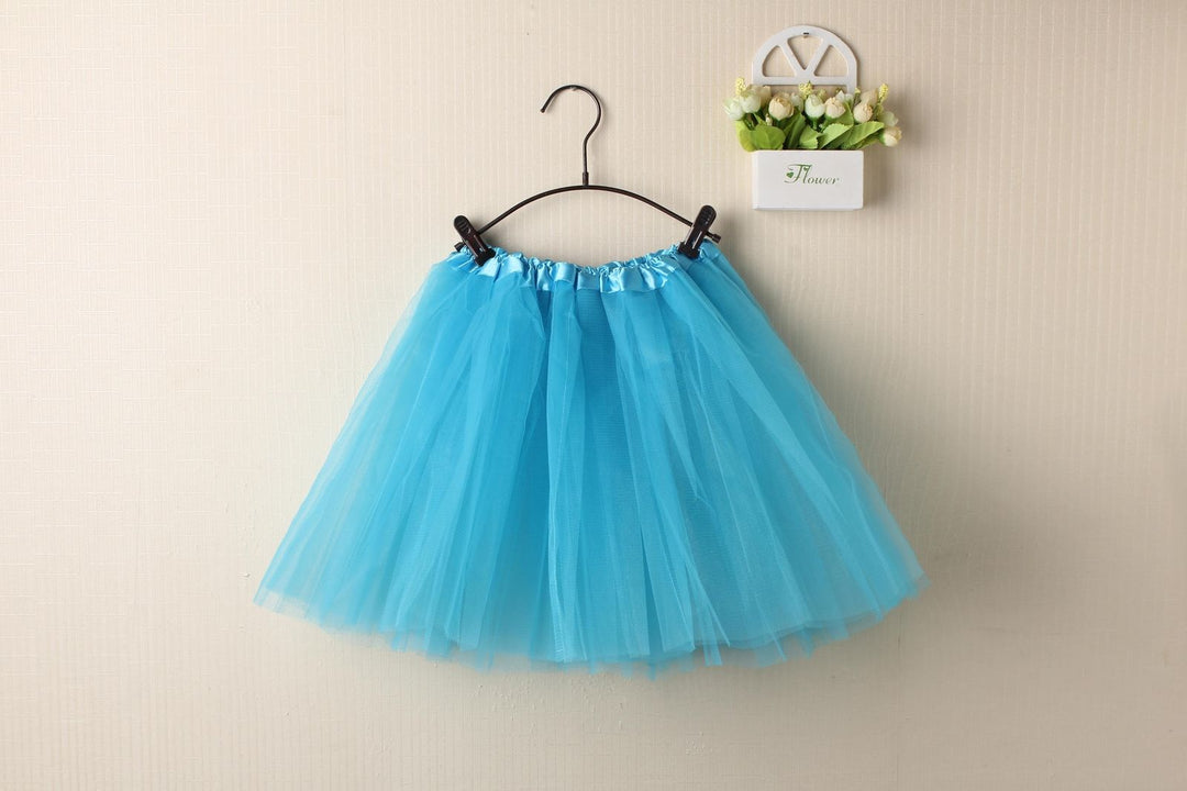 New Adults Tulle Tutu Skirt Dressup Party Costume Ballet Womens Girls Dance Wear, Blue, Kids