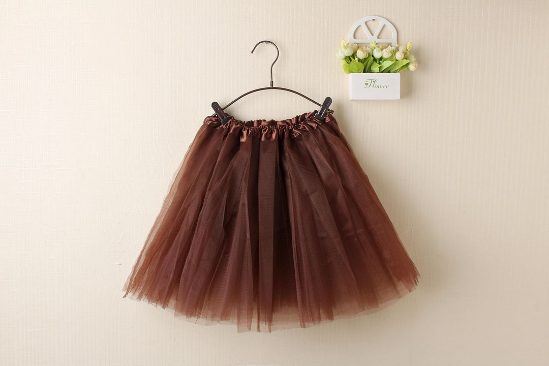 New Adults Tulle Tutu Skirt Dressup Party Costume Ballet Womens Girls Dance Wear, Coffee, Adults