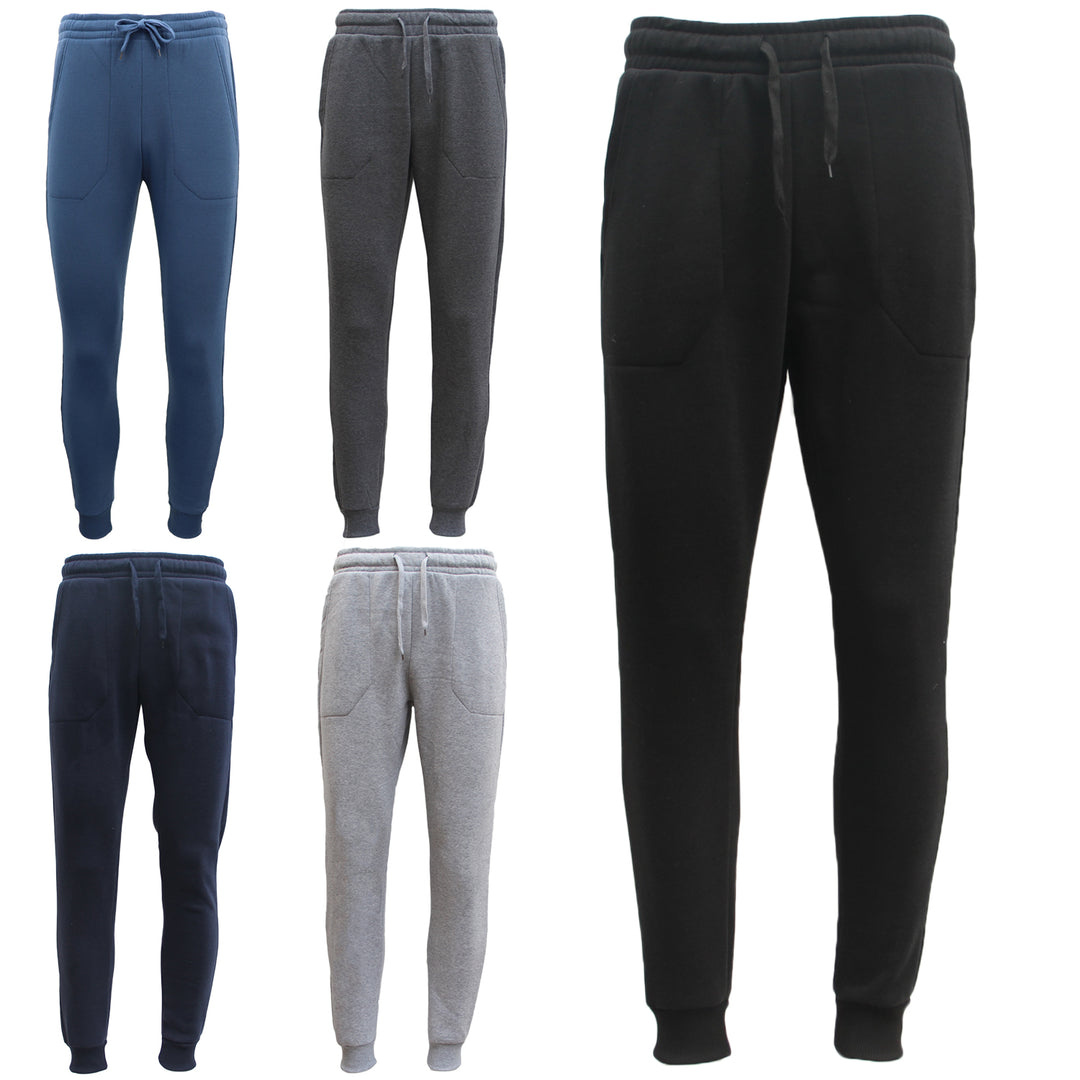 Mens Unisex Fleece Lined Sweat Track Pants Suit Casual Trackies Slim Cuff XS-6XL, Dark Grey, XS