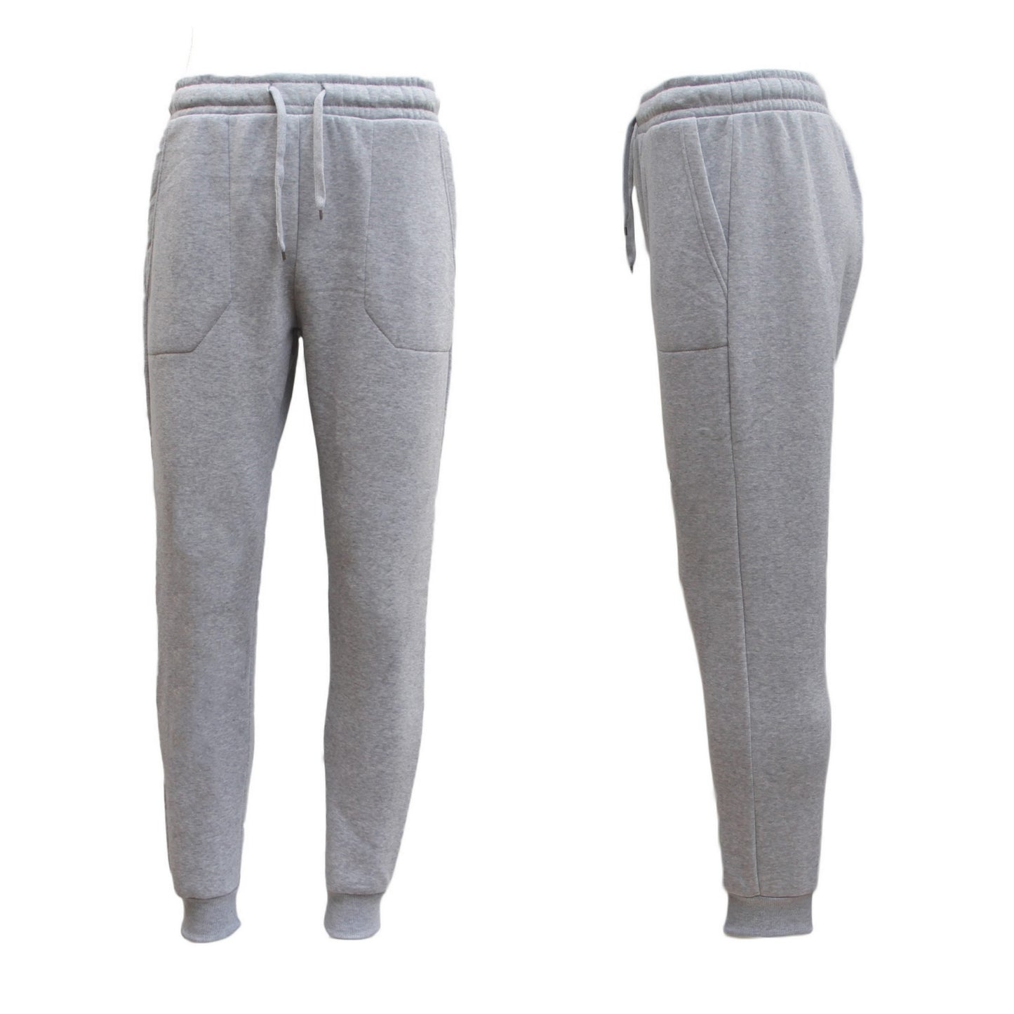 Mens Unisex Fleece Lined Sweat Track Pants Suit Casual Trackies Slim Cuff XS-6XL, Dark Grey, M