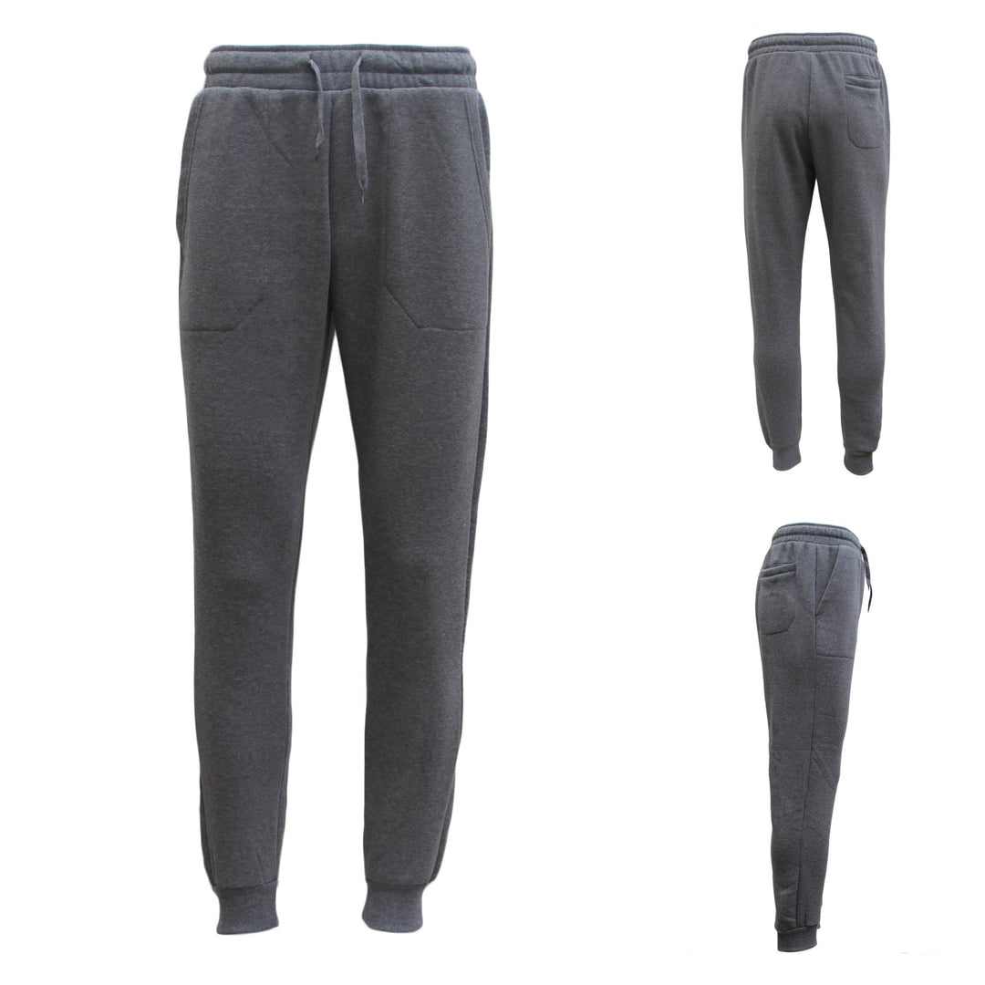 Mens Unisex Fleece Lined Sweat Track Pants Suit Casual Trackies Slim Cuff XS-6XL, Dark Grey, 3XL