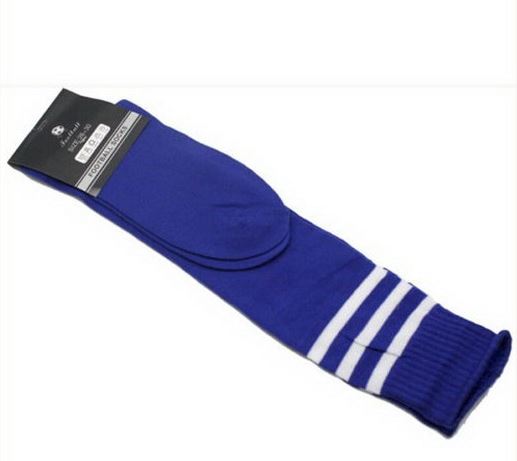 Mens Womens Sports Breathable Tube Long High Socks Knee Warm Casual Footy Soccer, Blue