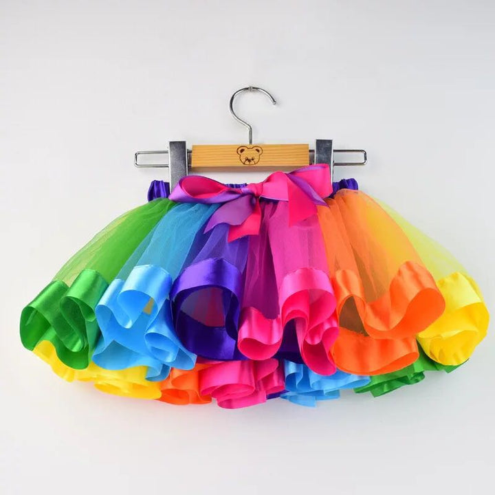 New Adults Tulle Tutu Skirt Dressup Party Costume Ballet Womens Girls Dance Wear, Rainbow_B, Adults