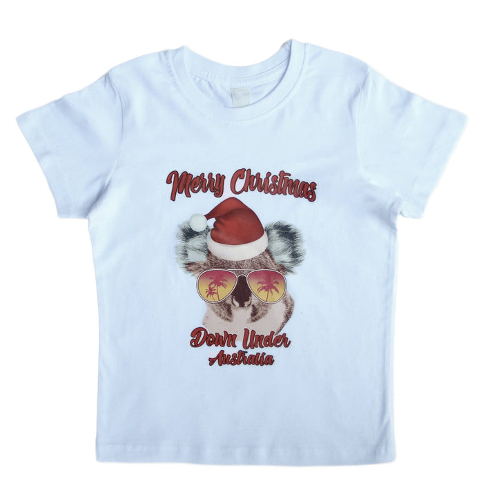 New Funny Adult Xmas Christmas T Shirt Tee Mens Womens 100% Cotton Jolly Ugly, Koala Sunglass (White), S