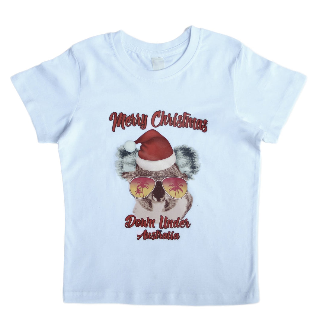 New Funny Adult Xmas Christmas T Shirt Tee Mens Womens 100% Cotton Jolly Ugly, Koala Sunglass (White), M