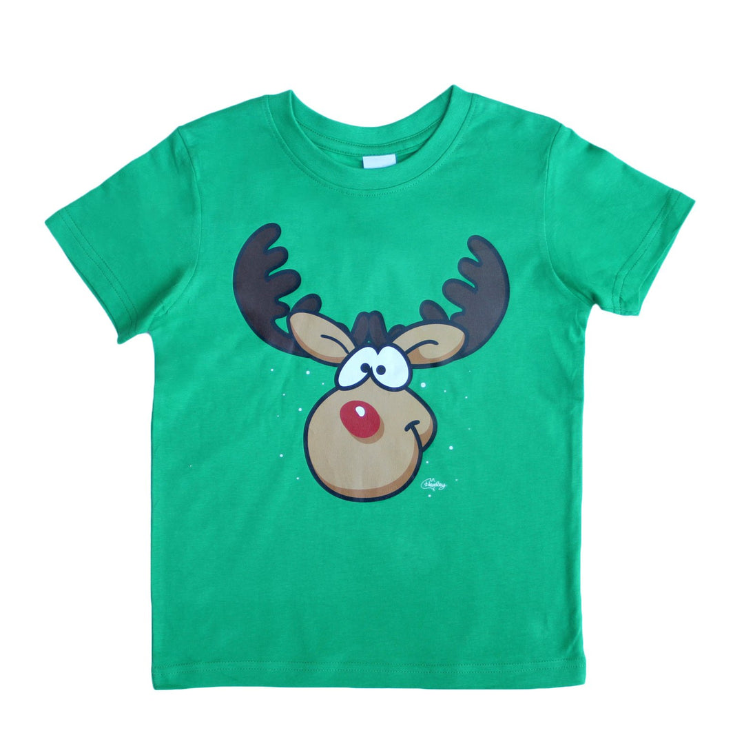 New Funny Adult Xmas Christmas T Shirt Tee Mens Womens 100% Cotton Jolly Ugly, Reindeer (Green), XS