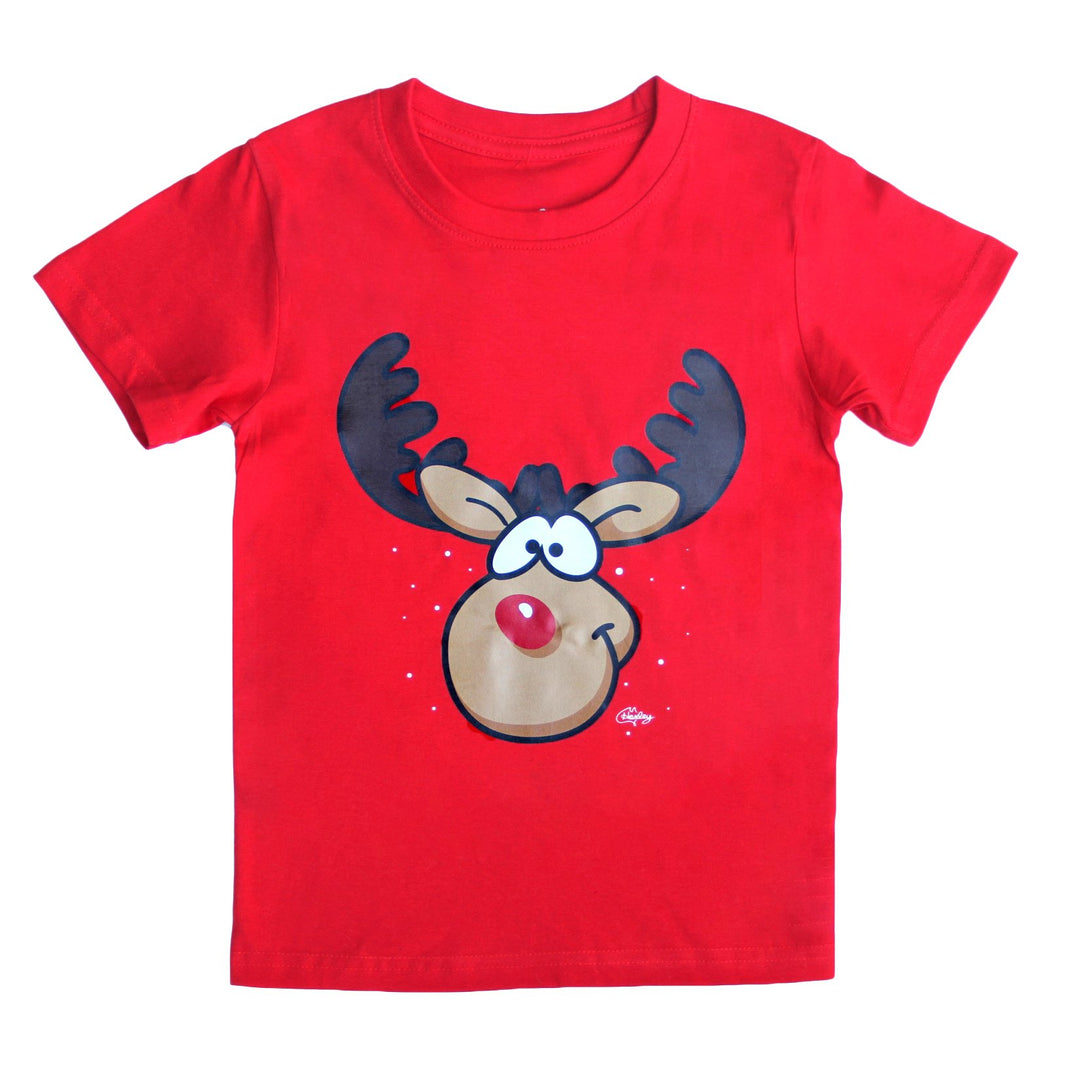 New Funny Adult Xmas Christmas T Shirt Tee Mens Womens 100% Cotton Jolly Ugly, Reindeer (Red), L