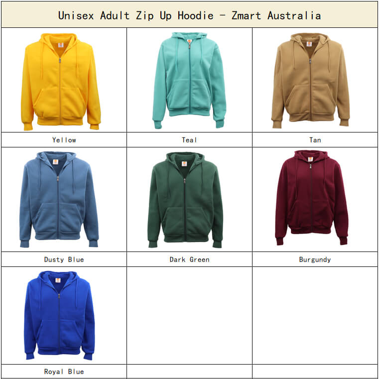 Adult Unisex Zip Plain Fleece Hoodie Hooded Jacket Mens Sweatshirt Jumper XS-8XL, Dark Grey, M