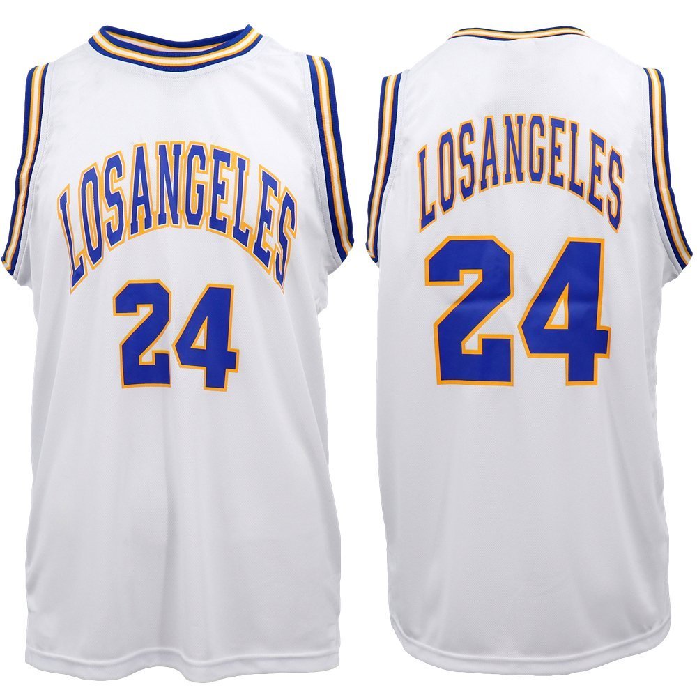 New Men's Basketball Jersey Sports T Shirt Tee Vest Tops Gym Chicago Los Angeles, White - Chicago 23, S