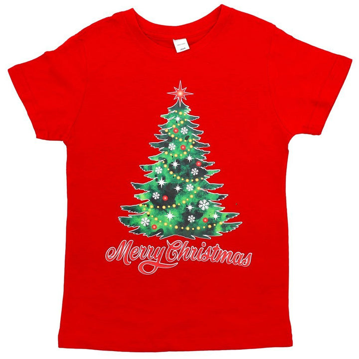 New Funny Adult Xmas Christmas T Shirt Tee Mens Womens 100% Cotton Jolly Ugly, Tree (Red), 2XL