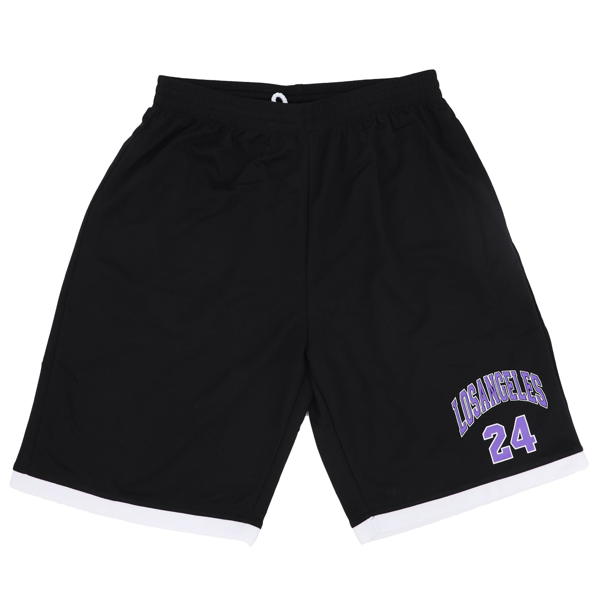 Men's Basketball Sports Shorts Gym Jogging Swim Board Boxing Sweat Casual Pants, Black - Los Angeles 24, S