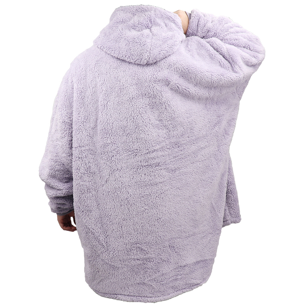 Oversized Soft Pullover Plain Hoodie Warm Fleece Blanket Plush Winter Sweatshirt, Aqua, Adult