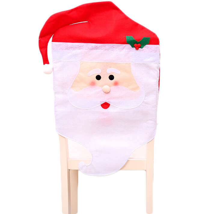 6x Christmas Cute Lady Santa Hat Chair Covers Dinner Home Décor Ornaments Gift, Mr Santa