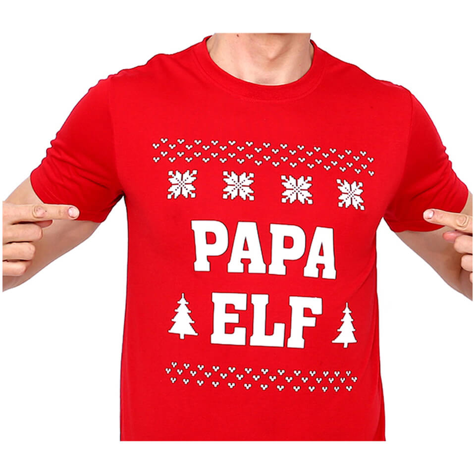 New Funny Adult Xmas Christmas T Shirt Tee Mens Womens 100% Cotton Jolly Ugly, Papa Elf, 2XL