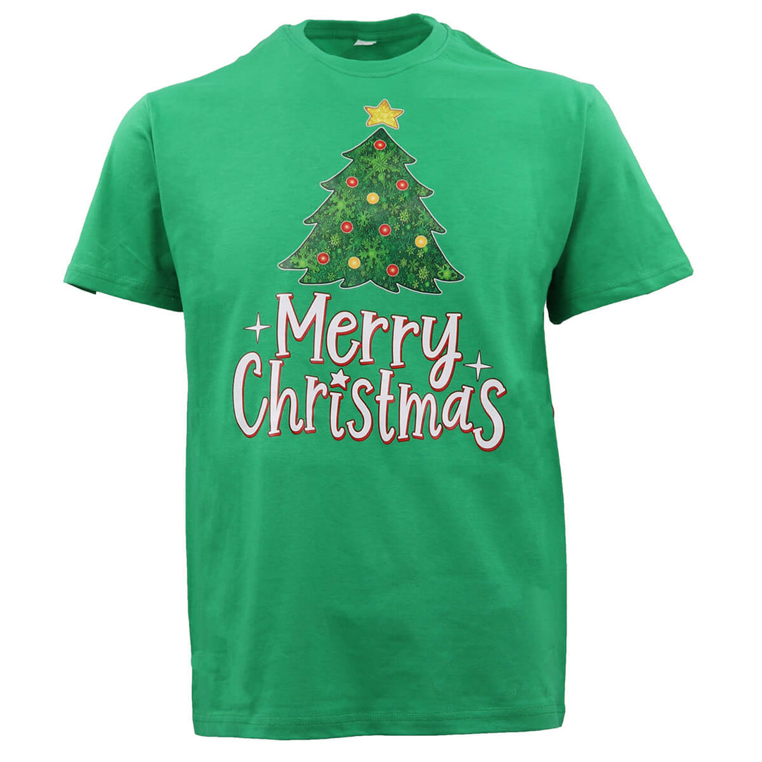 New Funny Adult Xmas Christmas T Shirt Tee Mens Womens 100% Cotton Jolly Ugly, Tree (Green) B, M