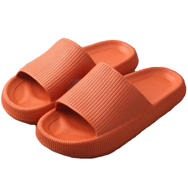 Pillow Slides Sandals Non-Slip Ultra Soft Slippers Cloud Shower EVA Home Shoes, Orange, 42/43