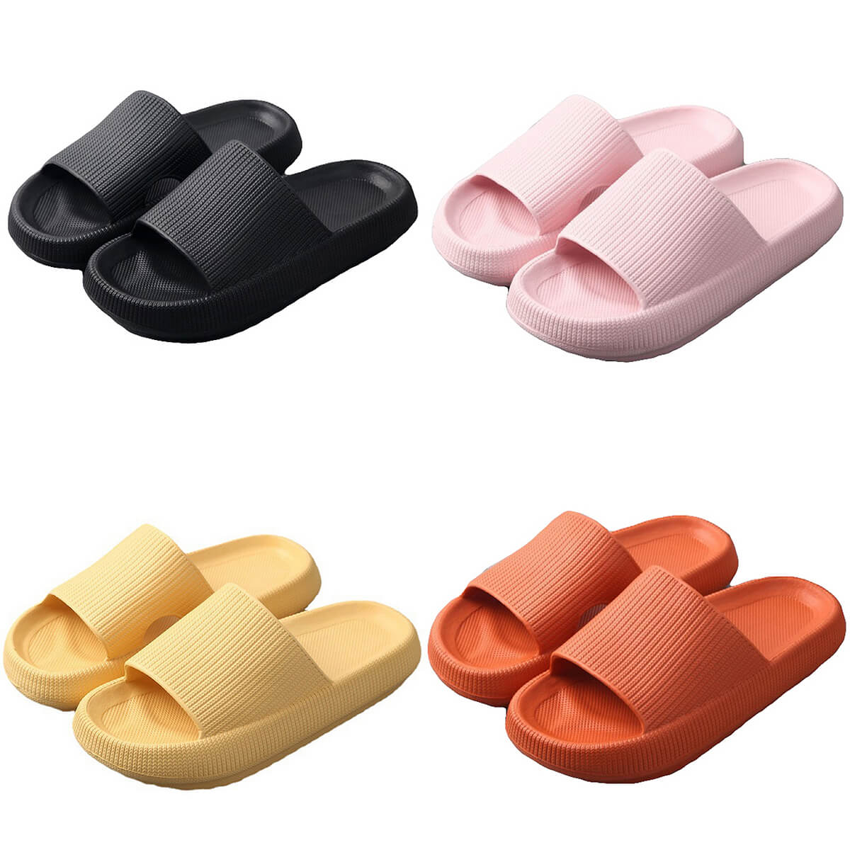 Pillow Slides Sandals Non-Slip Ultra Soft Slippers Cloud Shower EVA Home Shoes, Pink, 36/37