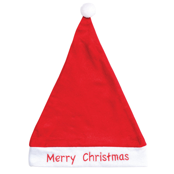 Christmas Unisex Adults Kids Novelty Hat Xmas Party Cap Santa Costume Dress Up, Santa Hat - Merry Christmas